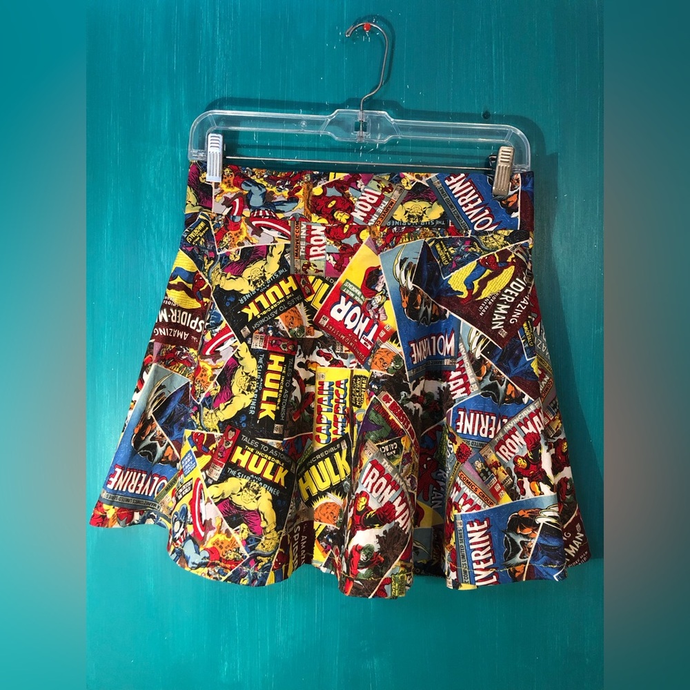 Handmade Vintage Marvel Comic Mini Skirt Size S 🦸🏻‍♀️‎